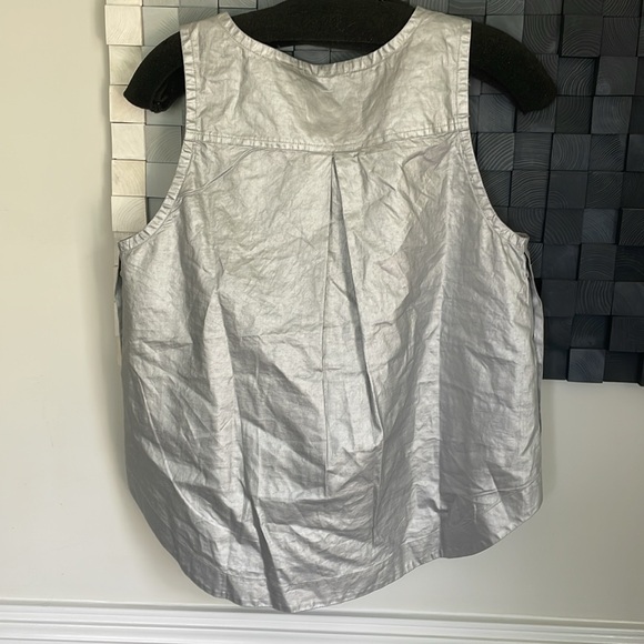 Metallic Coated Linen Tank - Picture 8 of 9
